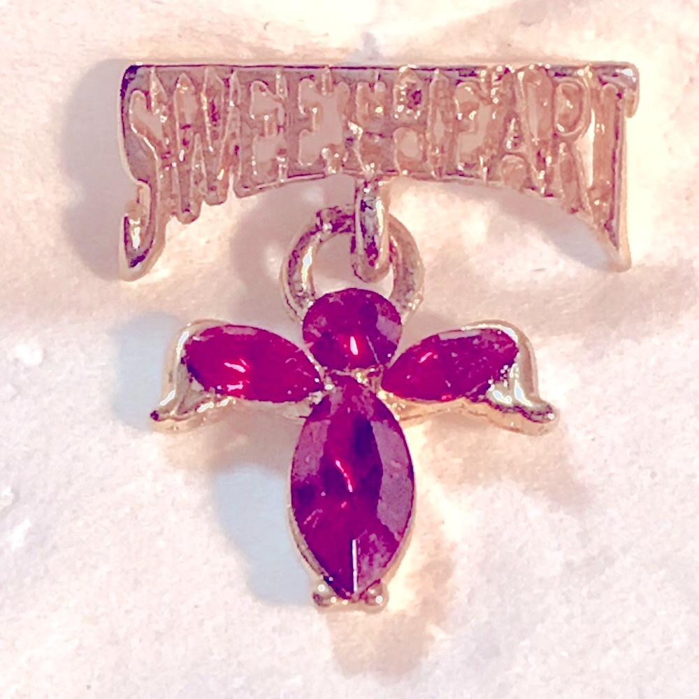 Guardian Angel with Ruby crystals for your “Sweetheart” project for Valentine’s